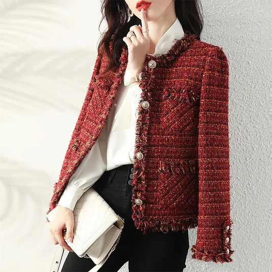Red Tweed Short Coat