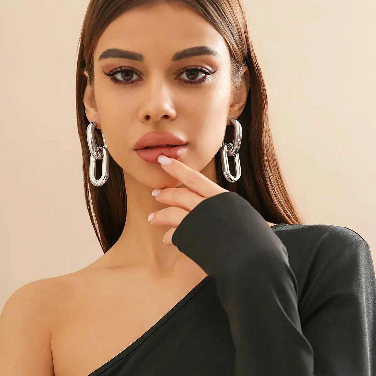 U Shape Hoop Earrings
