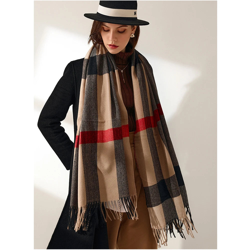 Classic Plaid Blanket Scarf