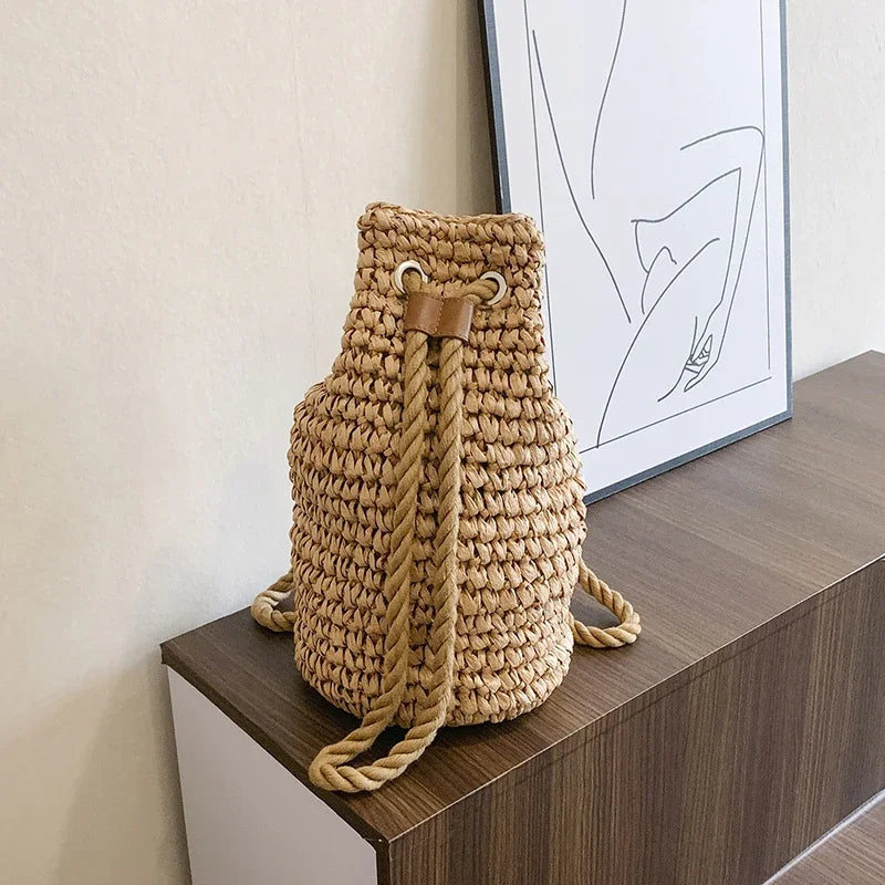 Straw Large Capacity Backpack