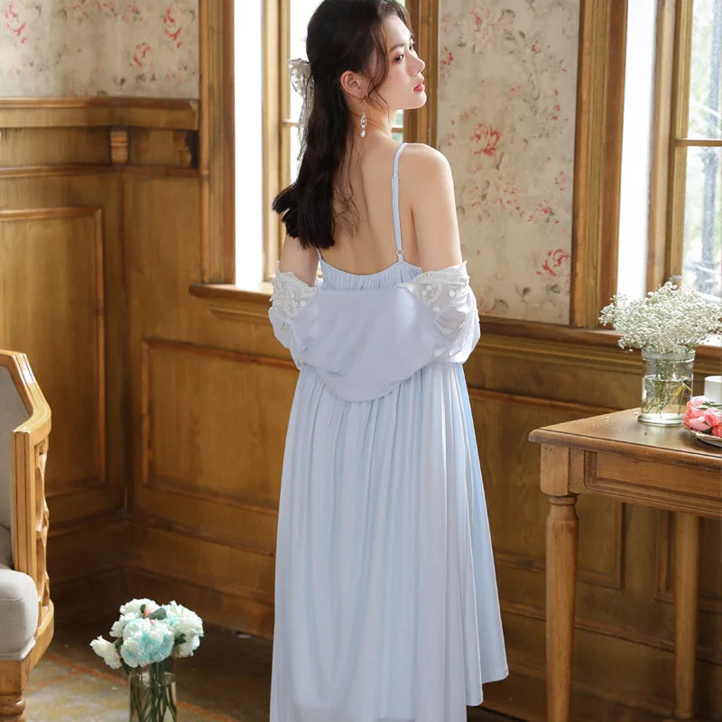White Mesh Princess Pajamas
