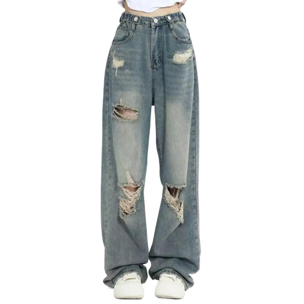 Ripped High Waist Jeans
