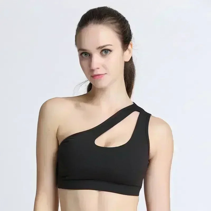One Shoulder Yoga Bra