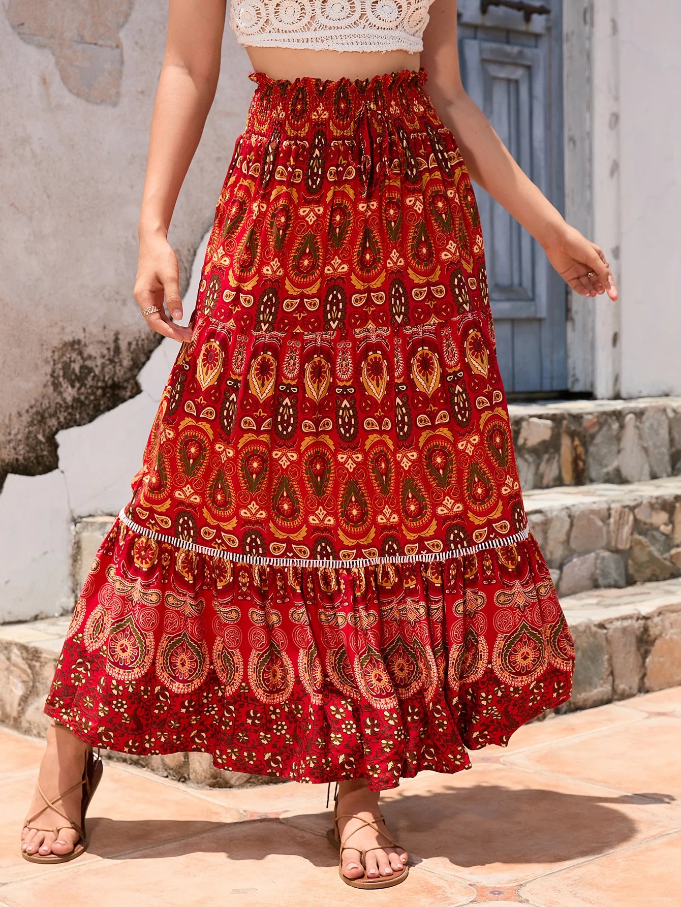 Bohemian Printed Travel Skirt