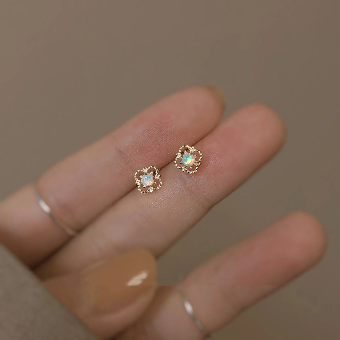 Gold Plated Zircon Studs