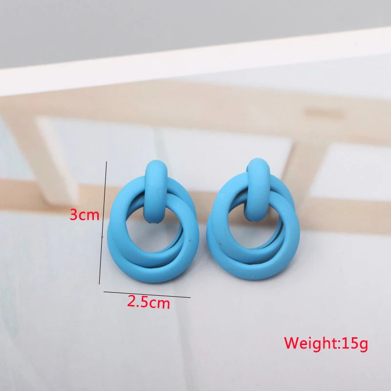 Blue Butterfly Drop Earrings