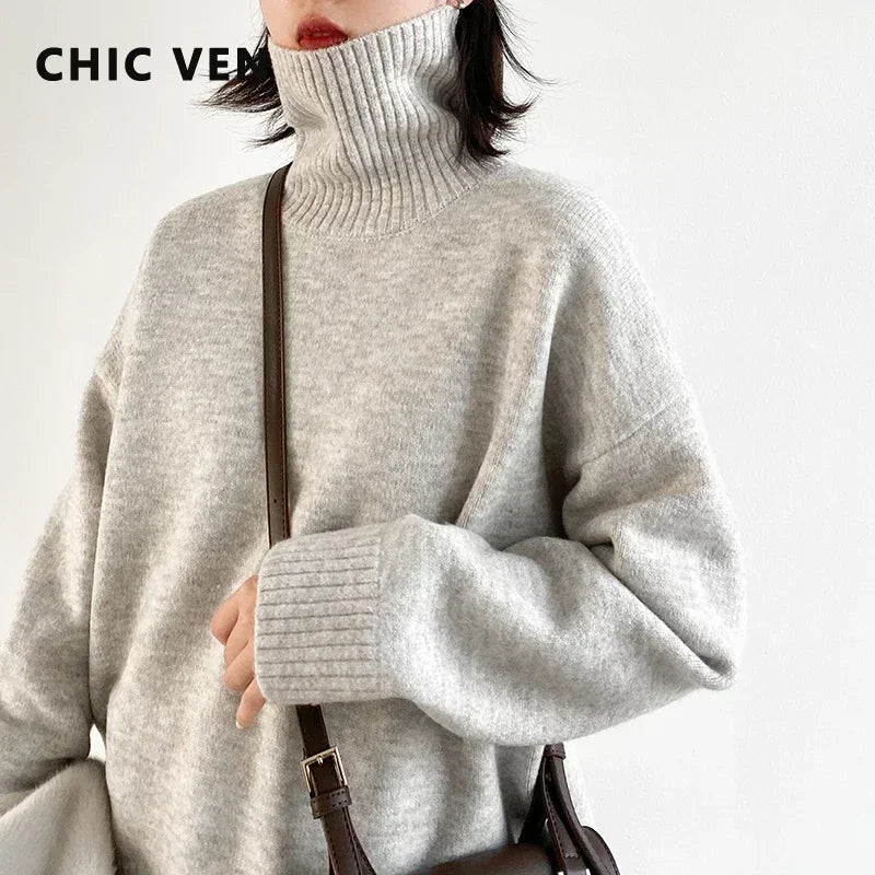 Korean Turtleneck Knit Sweater