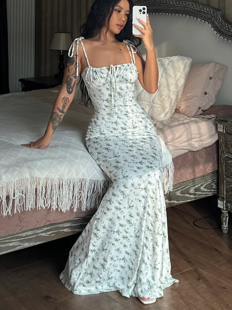 Floral Strapless Bodycon Dress