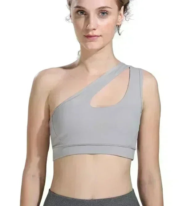 One Shoulder Yoga Bra
