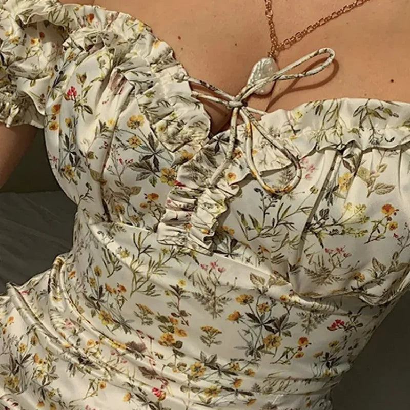 Floral Off-Shoulder Maxi Dress