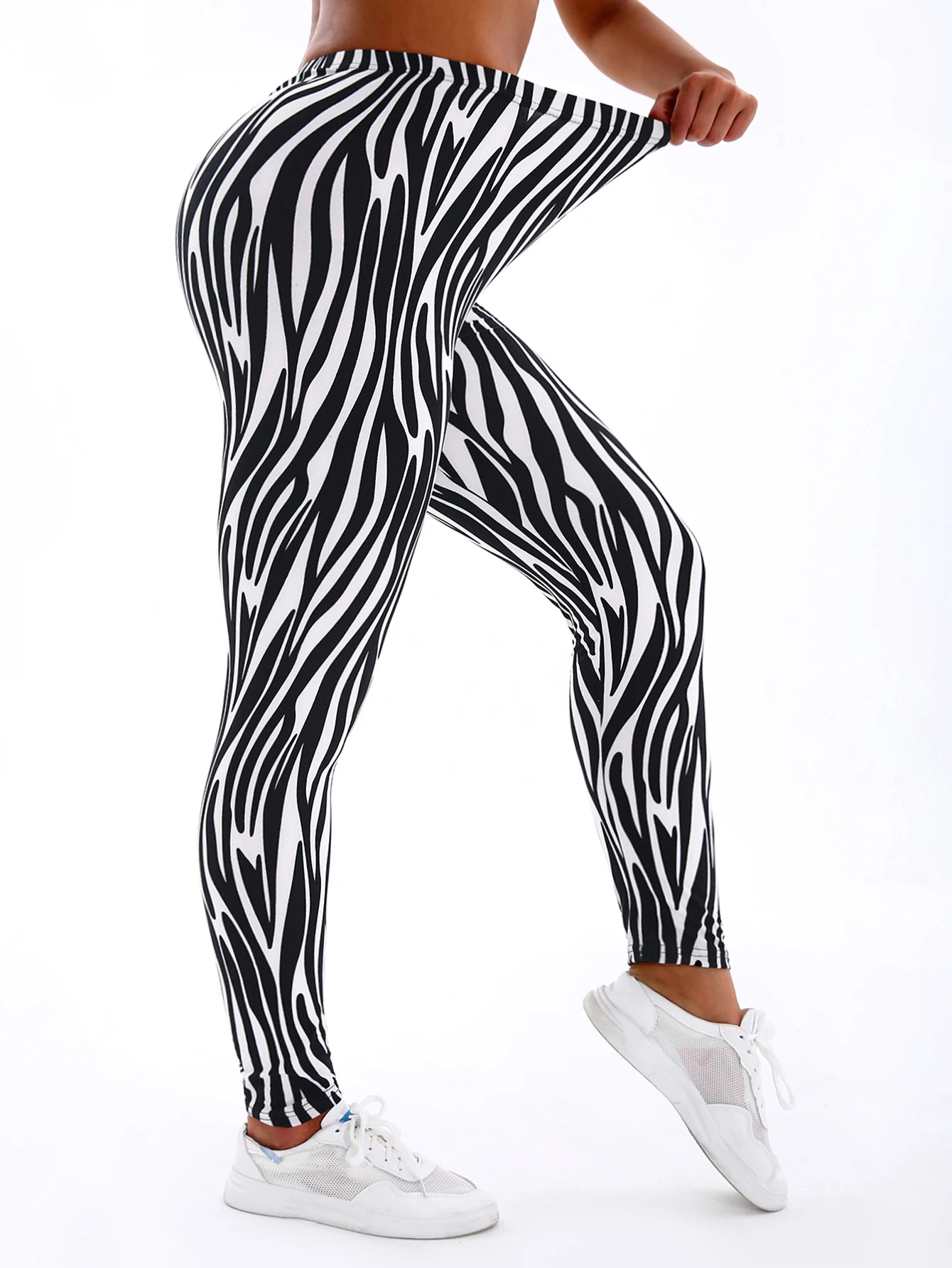 Irregular Striped Yoga Leggings