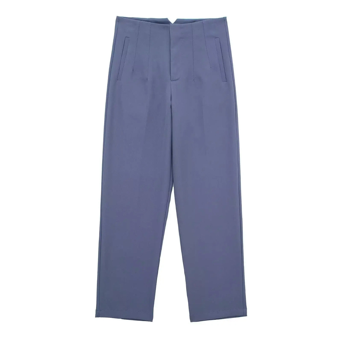 Front Zipper Straight Pants