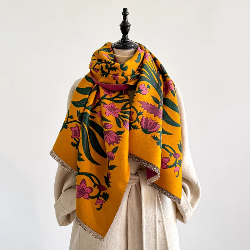 Floral Jacquard Pashmina Shawl