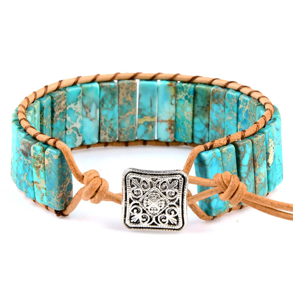Natural Stone Wrap Bracelet