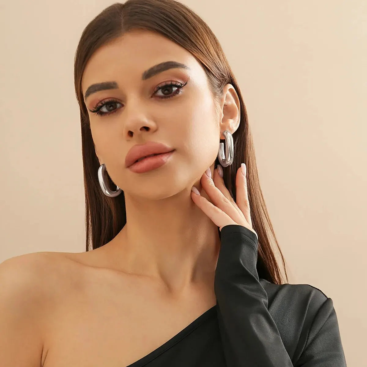 U Shape Hoop Earrings