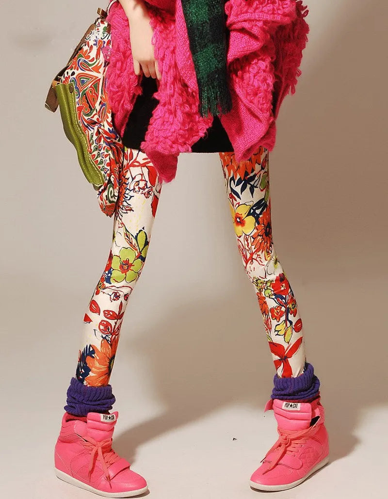 Colorful Patterned Fashion Leggings