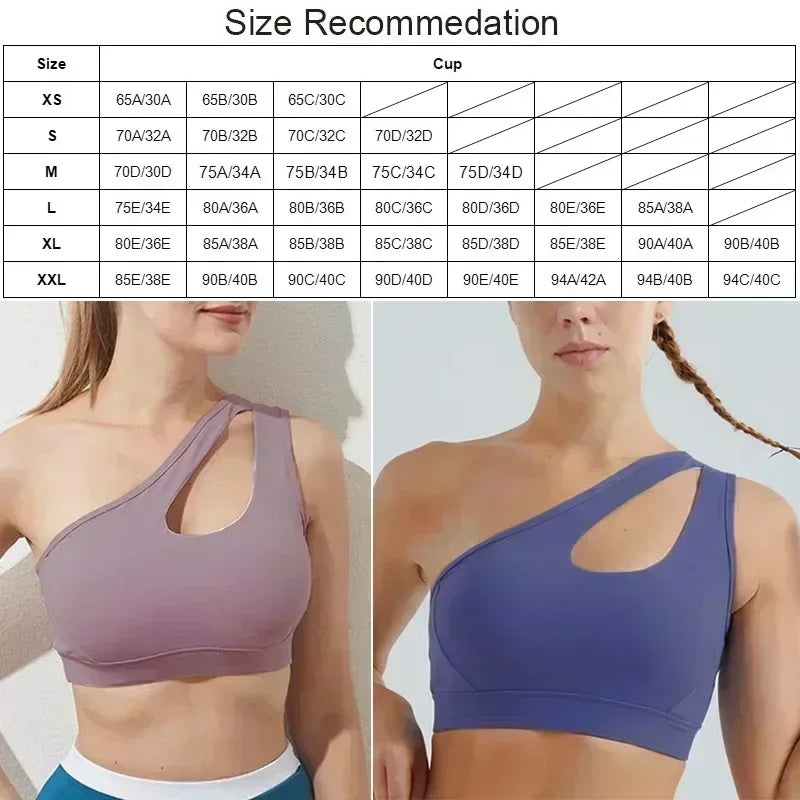 One Shoulder Yoga Bra
