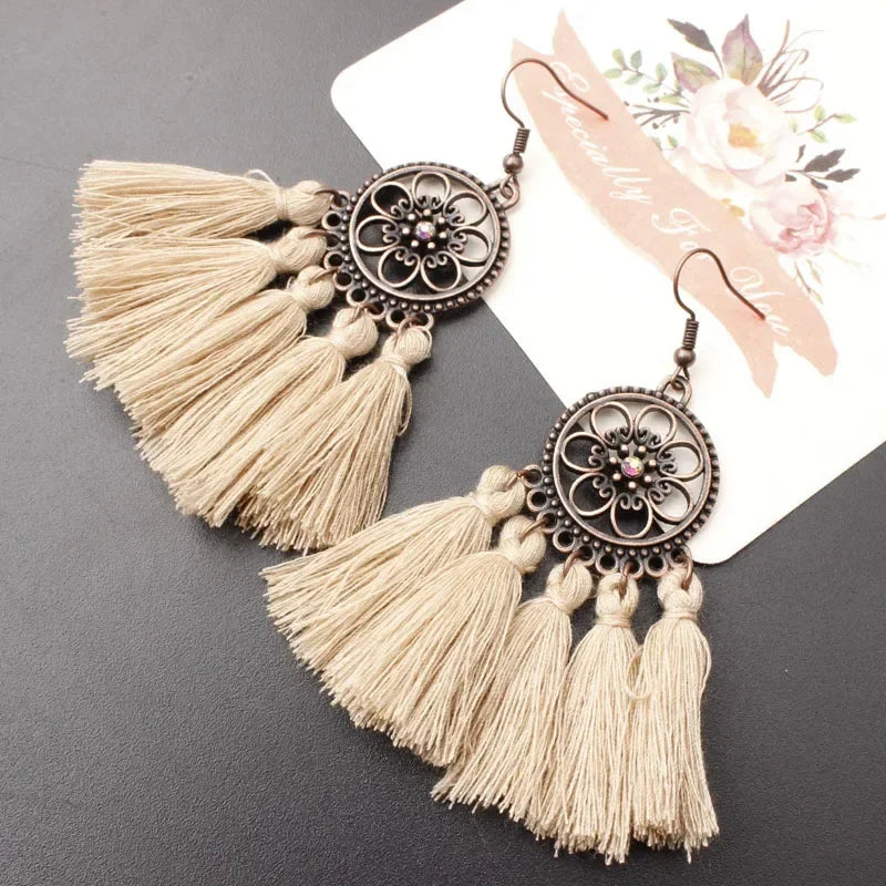 Bohemian Tassel Drop Earrings