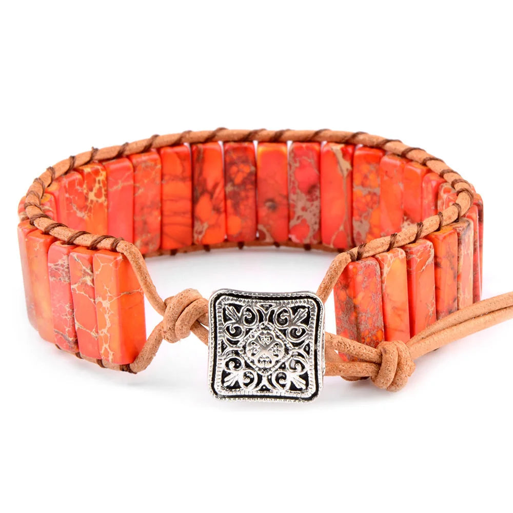 Natural Stone Wrap Bracelet