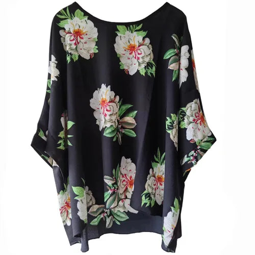 Batwing Boho Chiffon Blouse