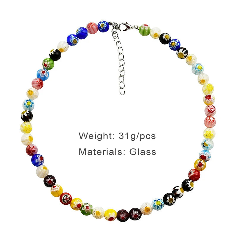 Bohemian Glass Bead Necklace