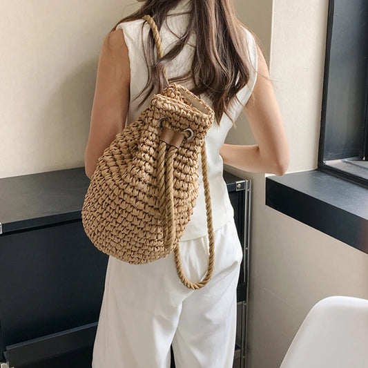 Straw Large Capacity Backpack