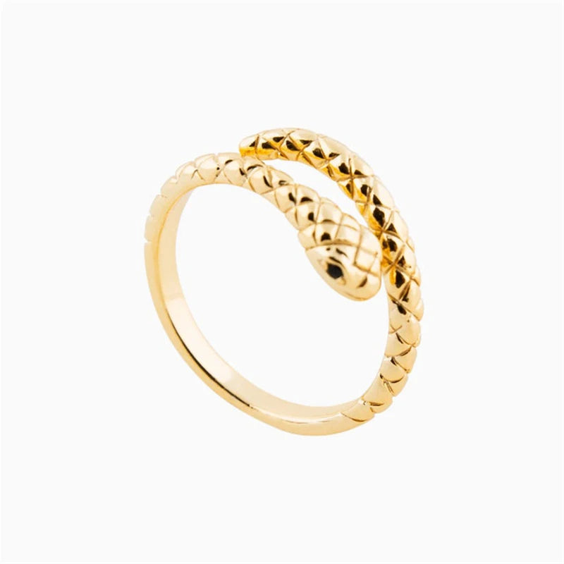 Adjustable Snake Silver Ring