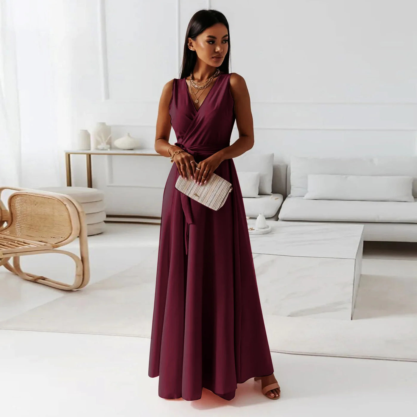V Neck Lace Dress