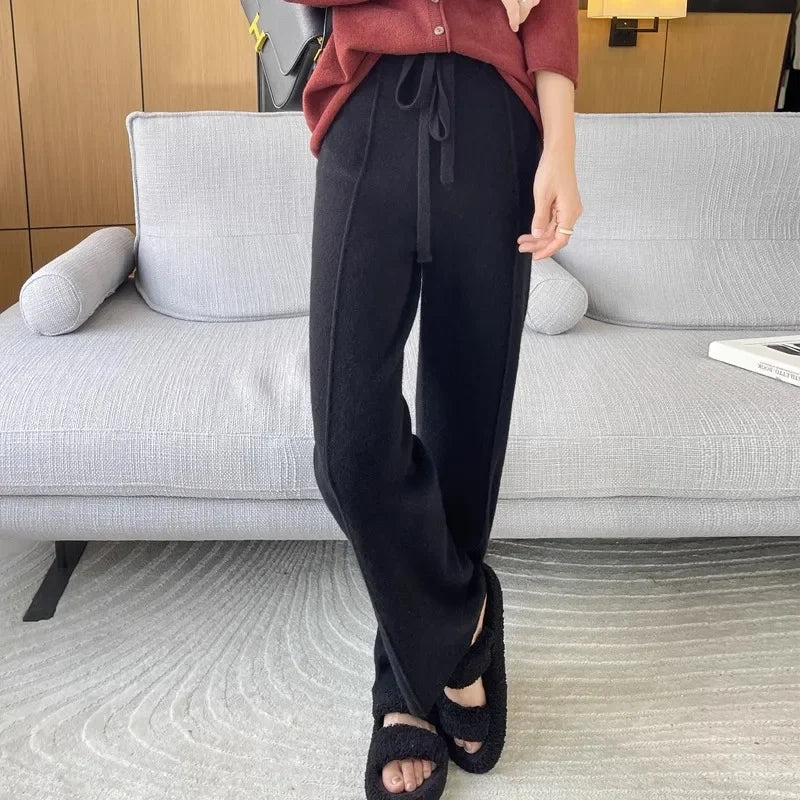 Knitted Wide Leg Pants