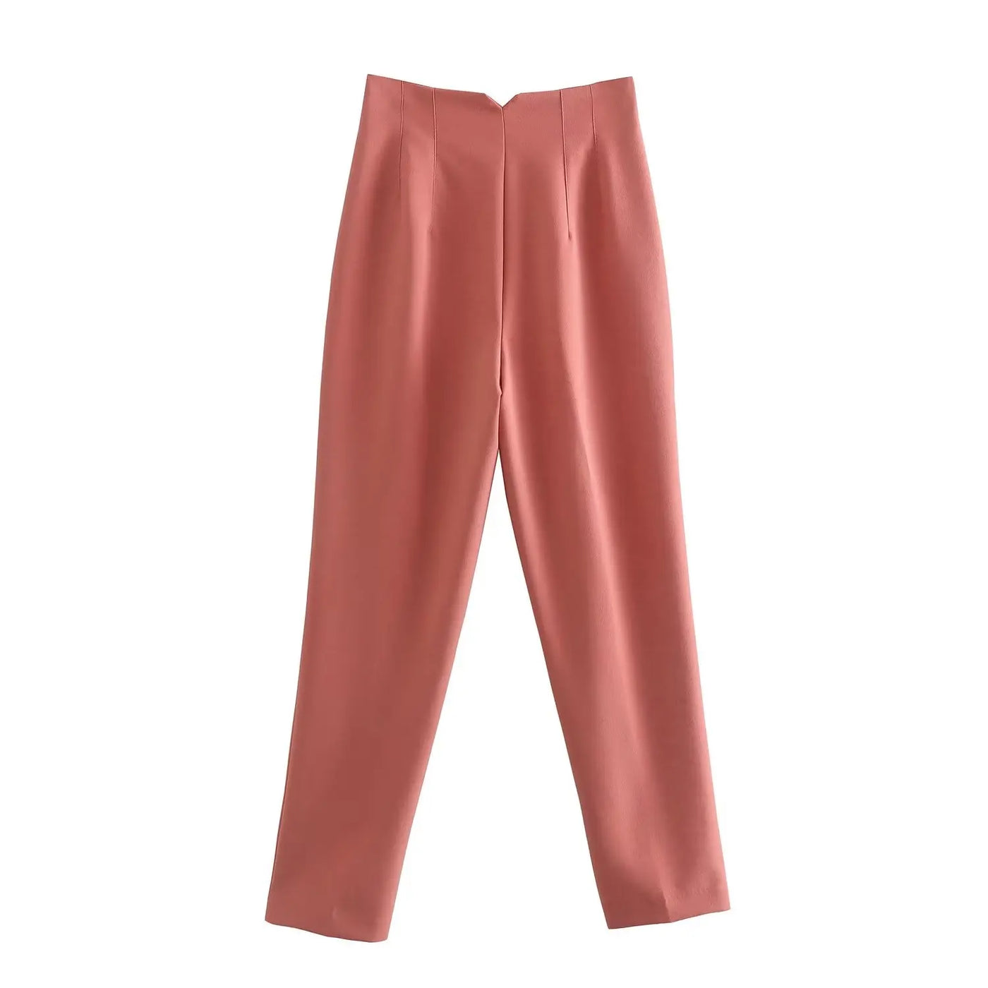Front Zipper Straight Pants