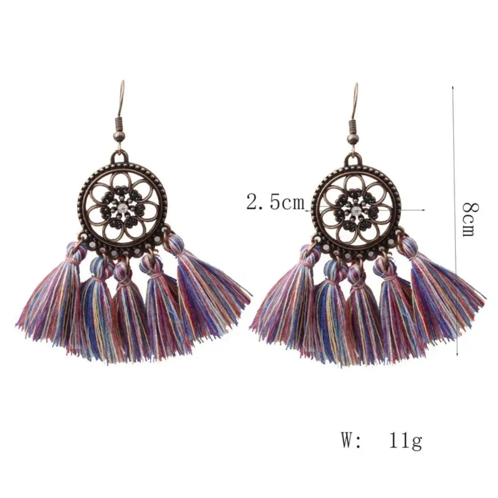 Bohemian Tassel Drop Earrings