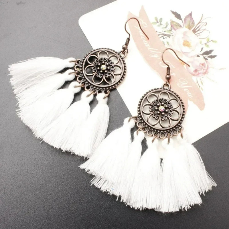Bohemian Tassel Drop Earrings