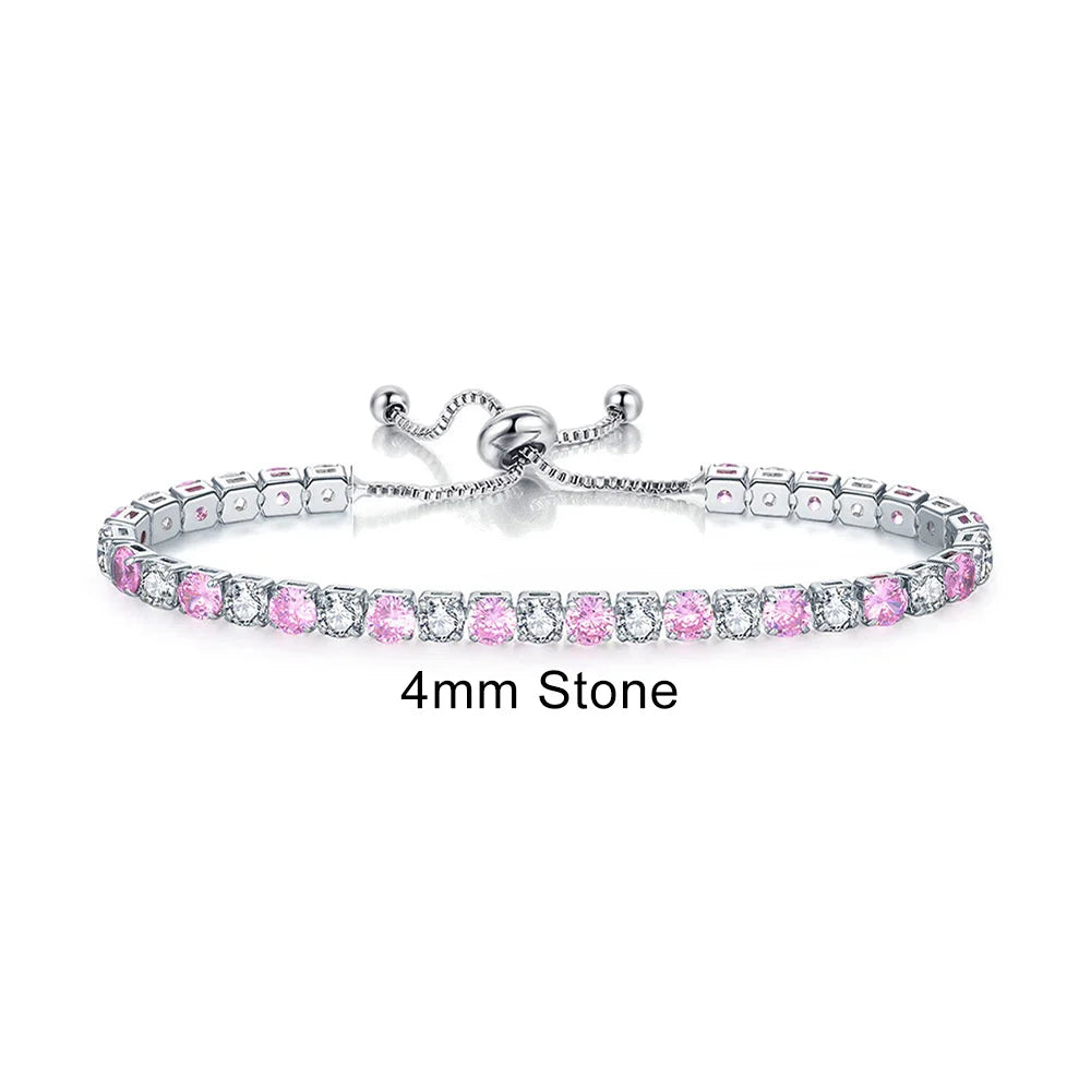 Rainbow Zircon Tennis Bracelet