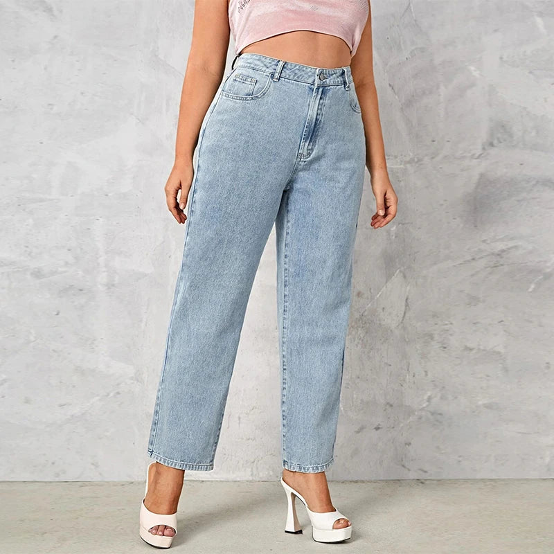 Stretch Straight Denim Jeans