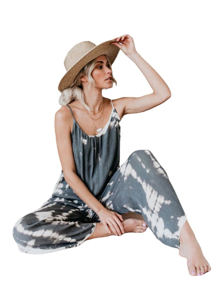 Suspender Wide Leg Jumpsuit