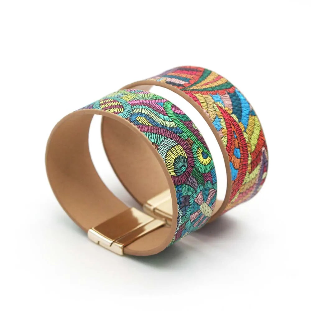 Leather Heartbeat Wrap Bracelet