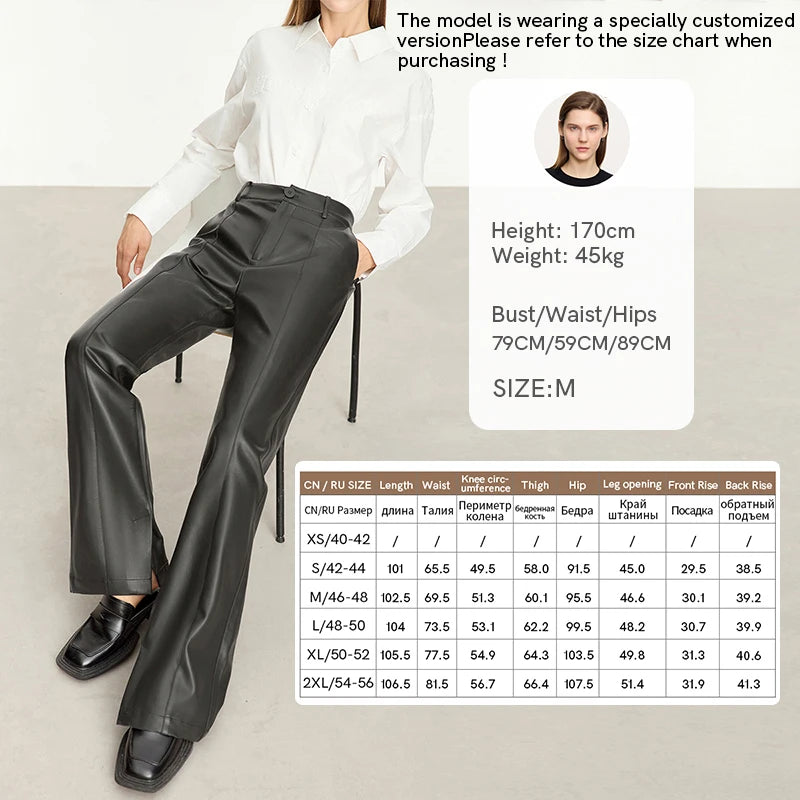 Minimalist PU Leather Pants