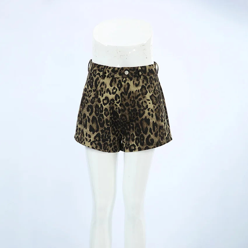 Leopard Y2K Pocket Shorts