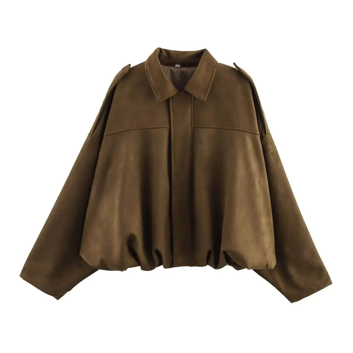 Suede Textured Bomber Jacket