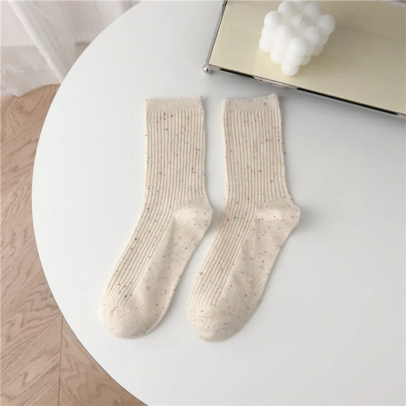 New Socks For Women Long Spring Breathable Casual Colorful Socks Female Japanese Fashion Girls Pile Socks Comfort Soft