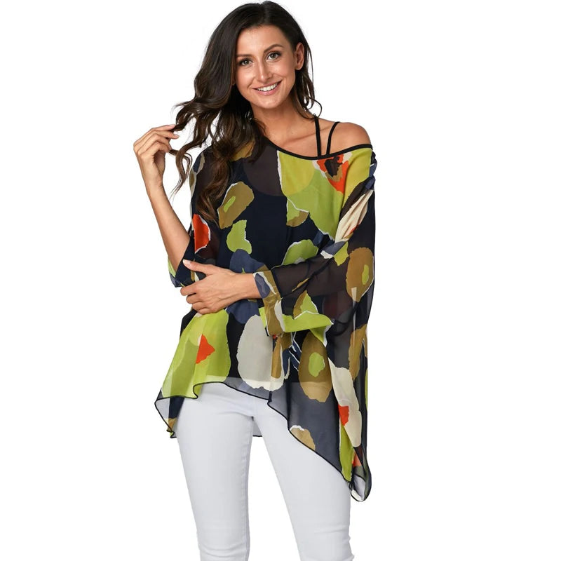 Batwing Boho Chiffon Blouse
