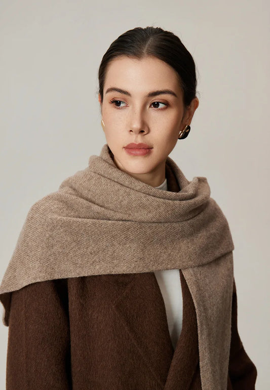 Solid Knitted Cozy Scarf