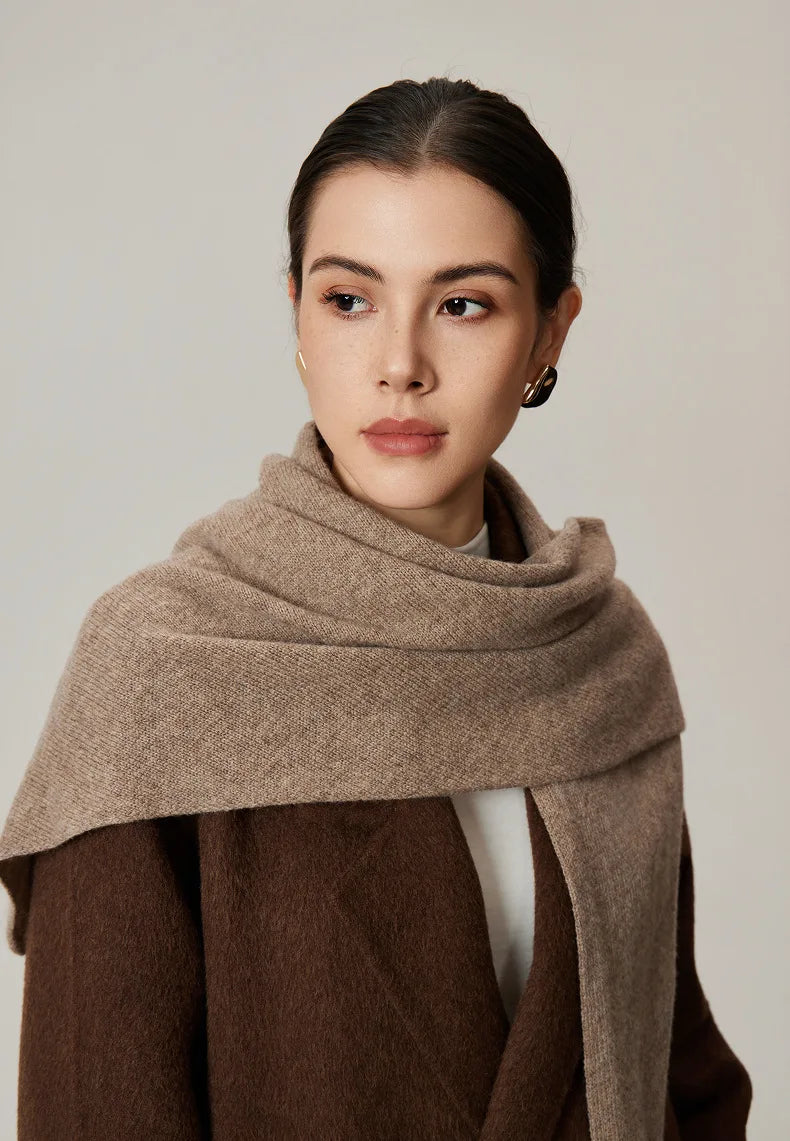 Solid Knitted Cozy Scarf