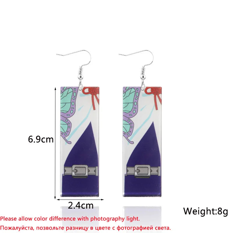 Blue Butterfly Drop Earrings