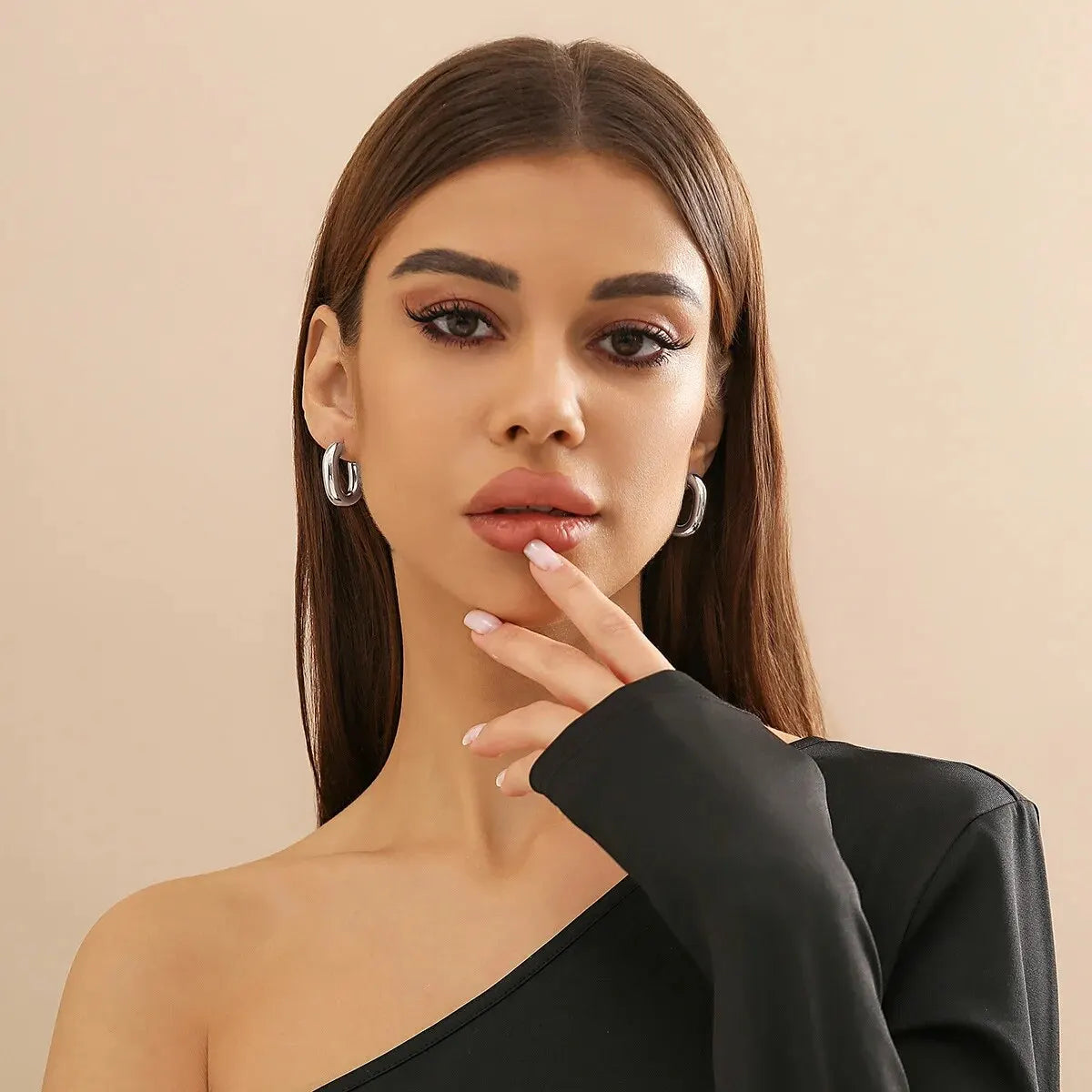 U Shape Hoop Earrings