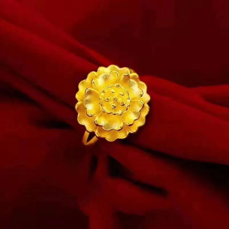 24K Blooming Flower Ring