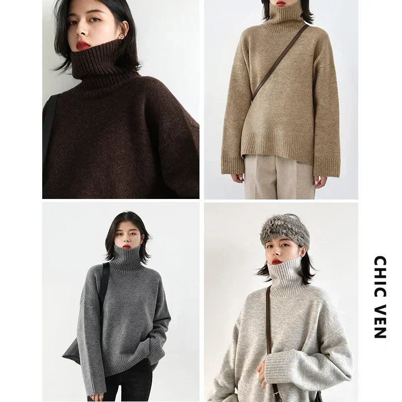 Korean Turtleneck Knit Sweater