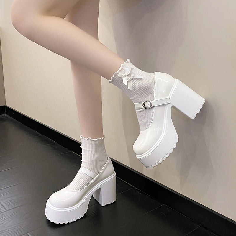 Chunky Mary Jane Pumps