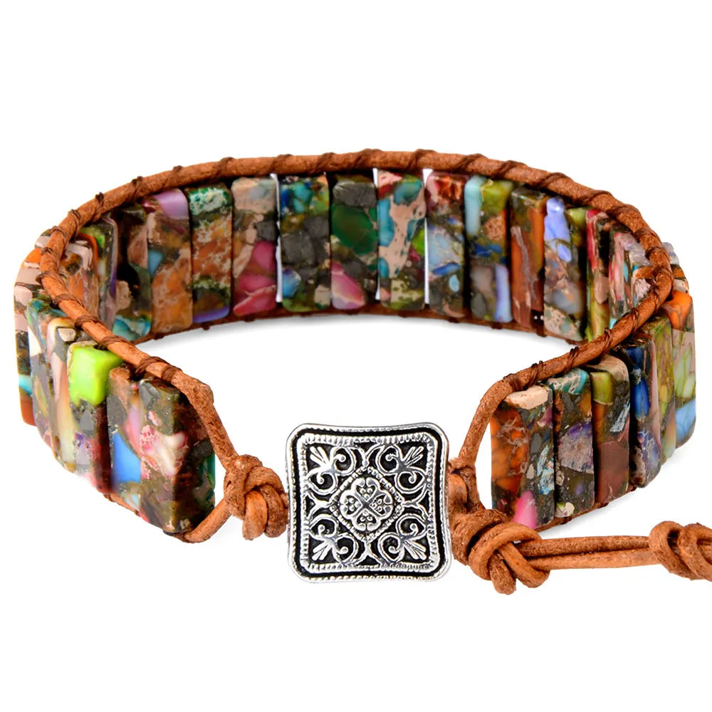 Natural Stone Wrap Bracelet
