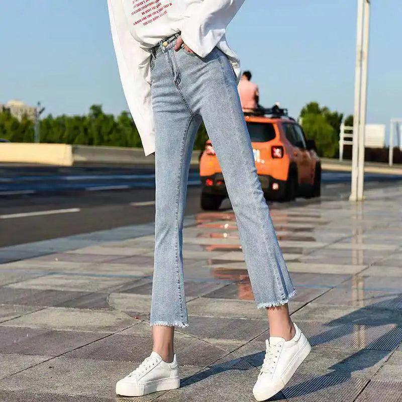 Slim Flare Ankle Jeans